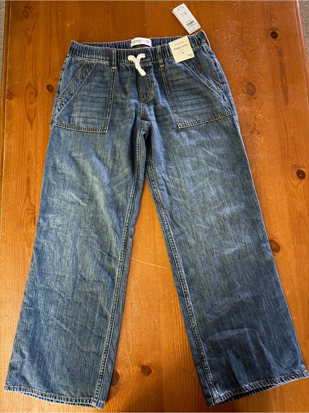 Abercrombie Kids Low Rise Baggy Jeans 15/16Short NWT - Picture 2 of 6